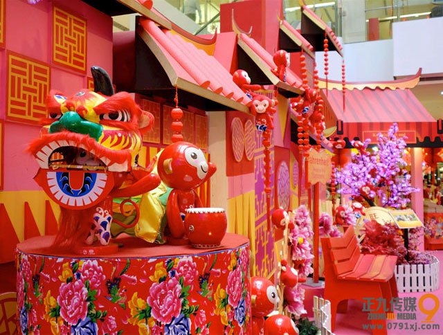 购物广场春节美陈